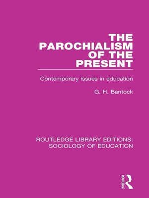 cover image of The Parochialism of the Present